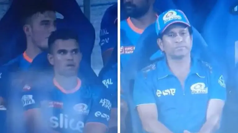 'Mujhe jaan bujh kar dikhate': Miffed Arjun Tendulkar complains to Tilak Varma - WATCH 'Mujhe jaan bujh kar dikhate': Arjun Tendulkar gets miffed during MI vs SRH match -WATCH