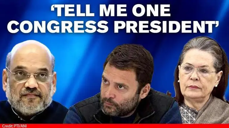 Amit Shah reads list of BJP party presidents; shames Congress over internal democracy Amit Shah