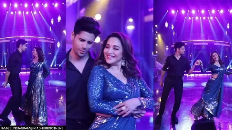 Madhuri Dixit grooves to 90s song 'Pehla Pehla Pyaar Hai' with Sidharth Malhotra; Watch Madhuri Dixit