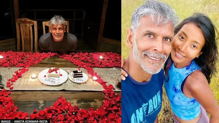 Ankita wishes Milind Soman on his b'day; 'Love you with every molecule of my existence' Milind Soman