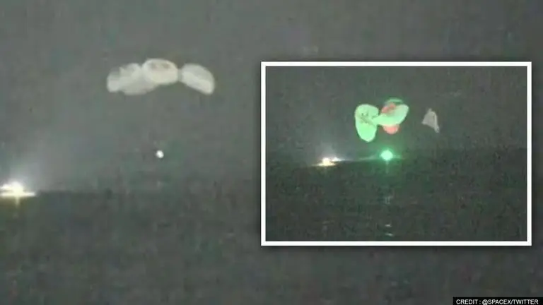 SpaceX Crew Dragon makes 1st nighttime splashdown with US astronauts since 1968 | Watch SpaceX