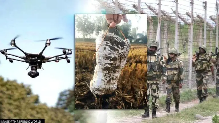 Pakistan drone drops 1.1 kg heroin worth Rs 6 crore as BSF chases it away near Amritsar Pakistan