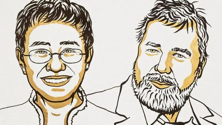Nobel Peace Prize 2021 awarded to Maria Ressa & Dmitry Muratov for 'safeguarding freedom' Norwegian academy
