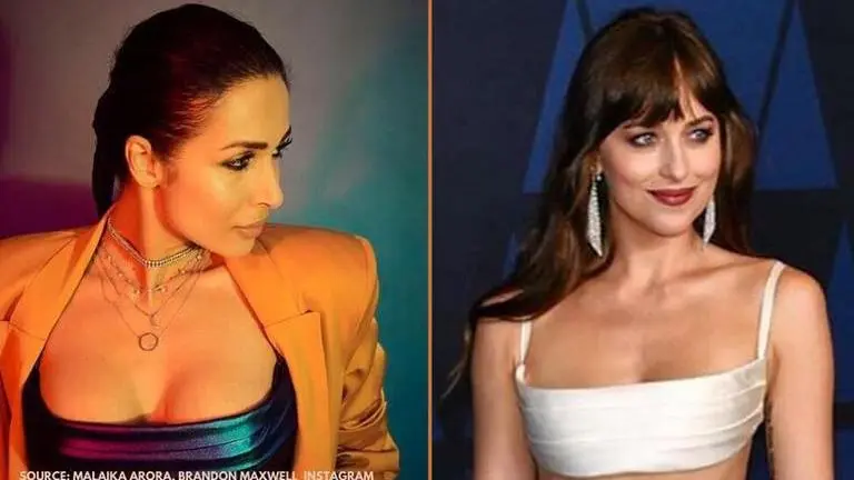 Malaika Arora or Dakota Johnson: Who paired the tube top better? Malaika Arora