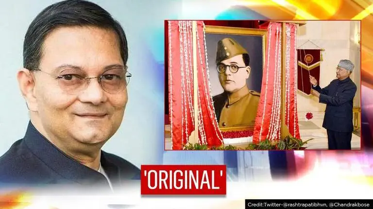 CK Bose shares Netaji's portrait unveiled by President Kovind, Congress & TMC delete posts President Kovind
