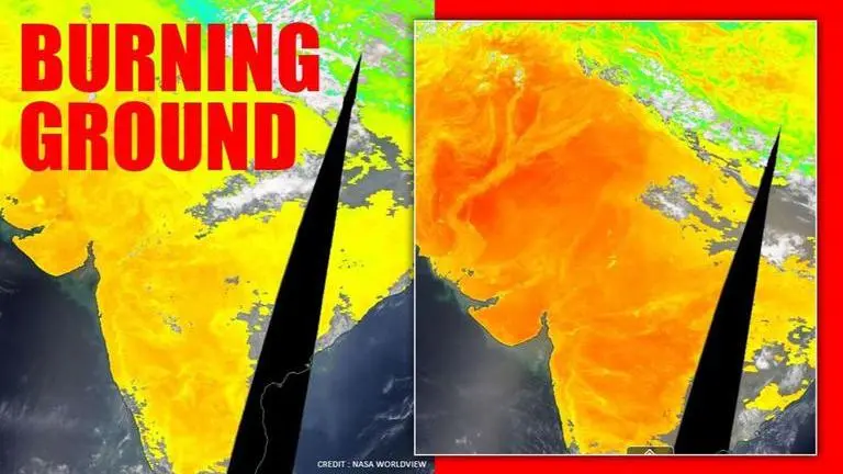 NASA satellite images from Worldview show heatwave impact in northern India Satellite