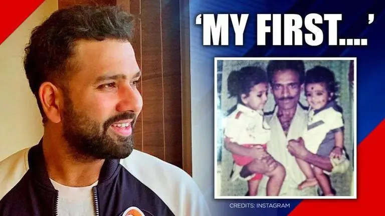Rohit Sharma extends Father's Day wishes with a throwback picture with his dad Father's Day