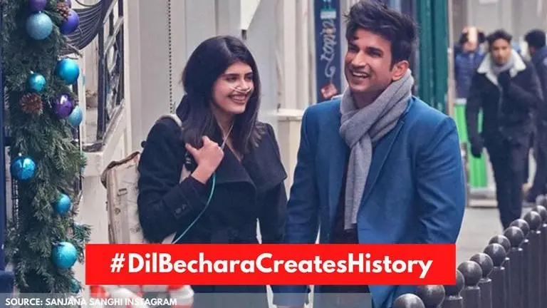 #DilBecharaCreatesHistory trends on Twitter as Sushant Singh Rajput's movie breaks records Dil Bechara
