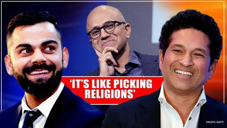 Sachin Tendulkar or Virat Kohli? Microsoft CEO Satya Nadella gives priceless answer Satya Nadella