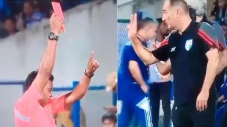 Igor Stimac gets second red card of SAFF Championship, gets sent off versus Kuwait - WATCH Igor Stimac gets second red card of SAFF Championship, gets sent off versus Kuwait - WATCH