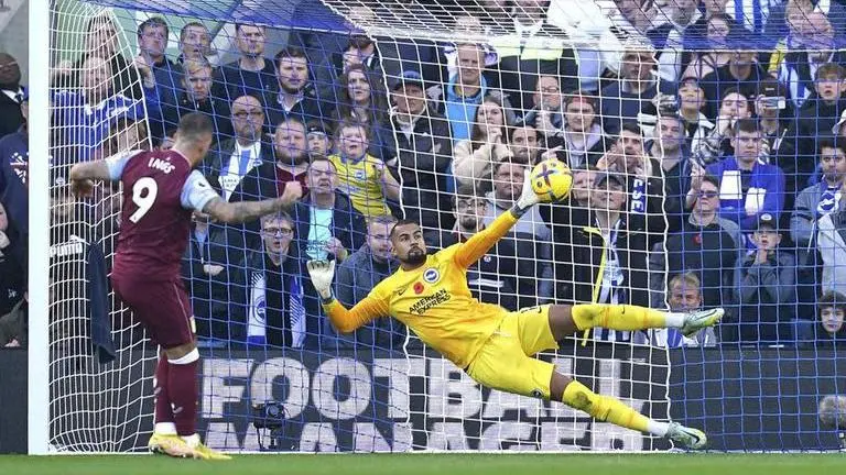 Danny Ings scores double as Aston Villa rallies to triumph over Brighton Aston Villa