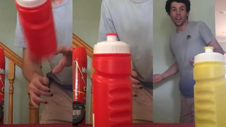 Guinness World Records: New record in flipping bottles in two seconds; Watch bottles