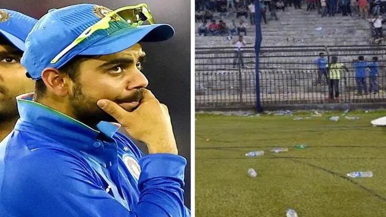 Water bottle controversy: What happened when Team India last played in Cuttack vs SA? Team India, India vs South Africa, Cuttack, IND vs SA, Odisha cricket, Cuttack water bottle controversy, fans throw water bottles on ground