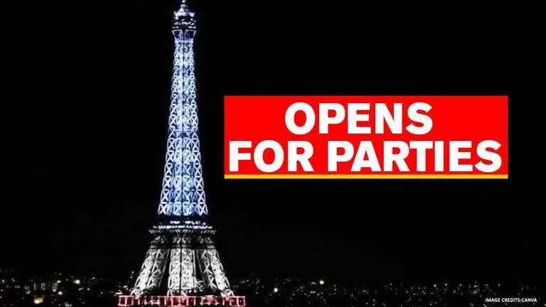 Eiffel Tower reopens for parties, to accommodate 350 people on its terrace