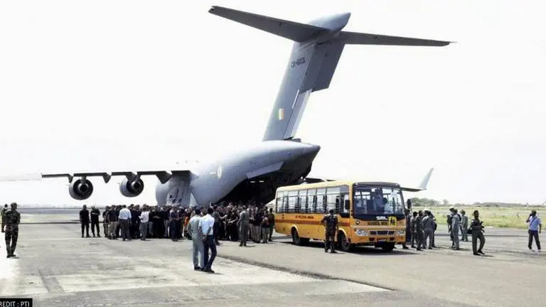 Indians evacuated from Afghanistan chant 'Bharat Mata Ki Jai' upon arrival in Jamnagar Afghanistan