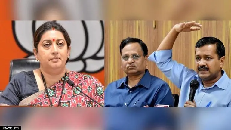 Smriti Irani confronts Arvind Kejriwal post HC's jolt in case against AAP's Satyendar Jain Smriti Irani