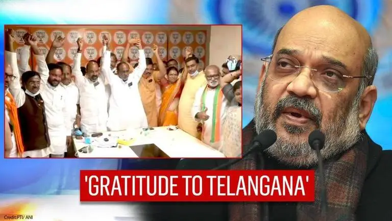 GHMC polls: Amit Shah, MoS Reddy laud BJP's performance; aver 'this is just the beginning' GHMC elections