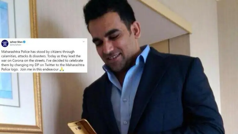 Zaheer Khan joins Virat Kohli in altruistic gesture towards Maharashtra Police on Twitter Zaheer Khan