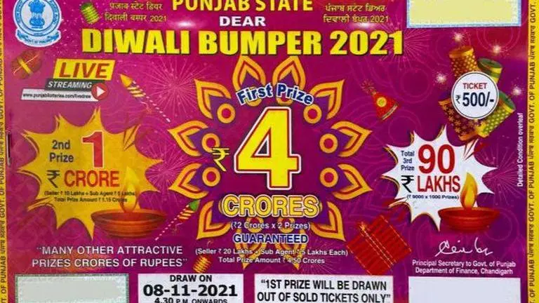 Punjab State Dear Diwali Bumper Lottery Result 2021: Watch Lucky Draw Winners of Nov 8 Punjab State Dear Diwali Bumper Lottery Result 2021