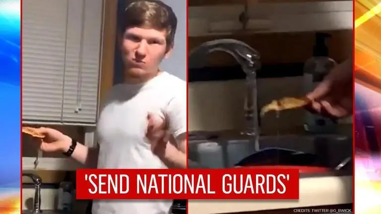 ‘That’s illegal’: Man cools pizza under running water then eats, netizens call it weird Man cools pizza