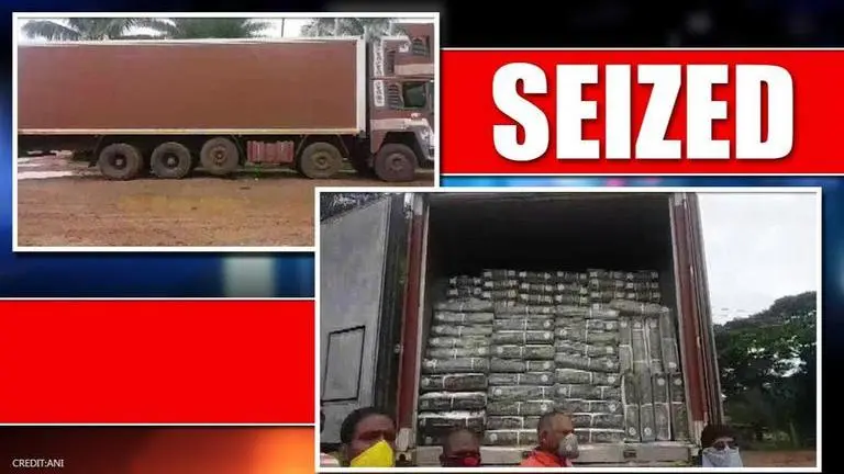 Andhra Pradesh police seize 26 tonnes of beef from a container in Srikakulam Andhra Pradesh