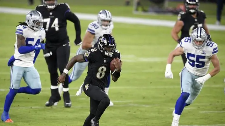 Jackson, Ravens run past Cowboys 34-17 to end 3-game slide