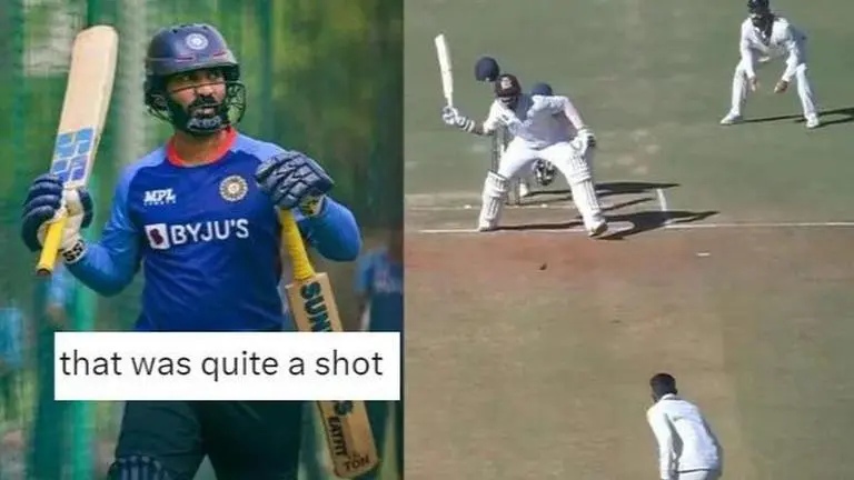 Ranji Trophy: Hanuma Vihari's one-handed 'reverse slap' leaves Dinesh Karthik spellbound Hanuma Vihari