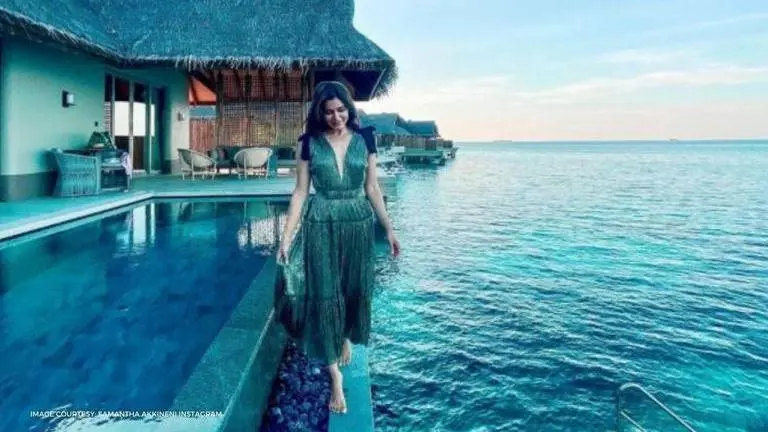 Samantha Akkineni skips the 'biggini shoot'; stuns in emerald green attire in the Maldives Samantha Akkineni