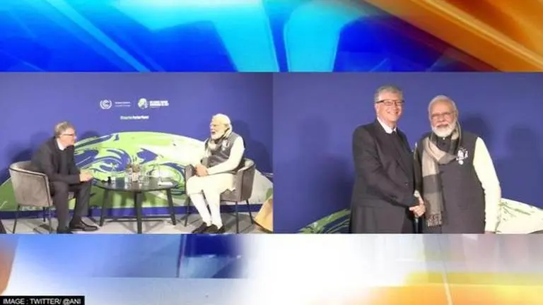 PM Modi meets Bill Gates at COP26; discusses sustainable development & climate change PM Narendra Modi, Bill Gates, COP26
