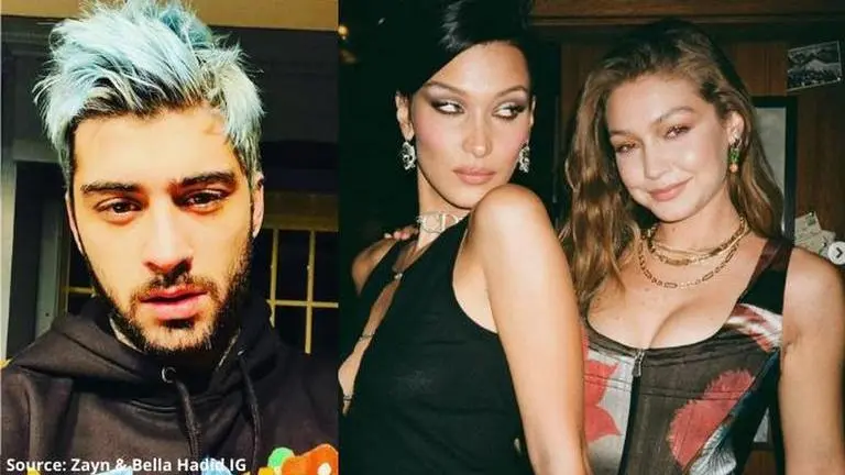 Bella Hadid removes Zayn Malik's hand from Gigi Hadid's back, fans share funny reactions Gigi Hadid, Bella Hadid & Zayn Malik IG