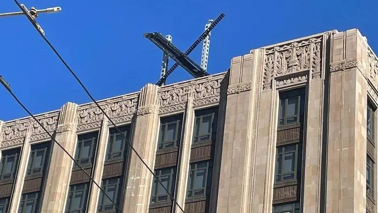 'X' logo installed atop Twitter building, spurs probe into permit violation 'X' logo
