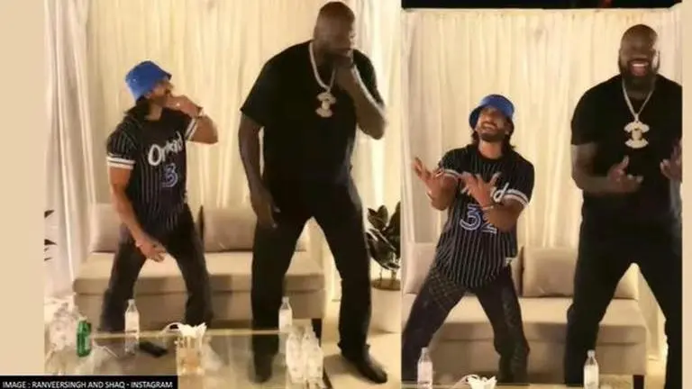 'Big Man x Bad Man': Ranveer Singh dances with NBA star Shaquille O'Neal on 'Khalibali' Ranveer Singh, Shaquille O'Neal