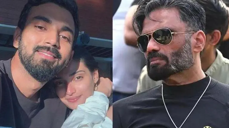 When KL Rahul revealed father-in-law Suniel Shetty is 'borderline obsessed' with cricket KL Rahul, Athiya Shetty and Suniel Shetty