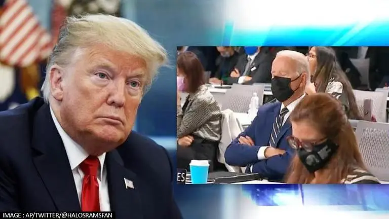 'Sleepy Joe': Trump mocks Biden for appearing to fall asleep before his speech at COP26 Trump