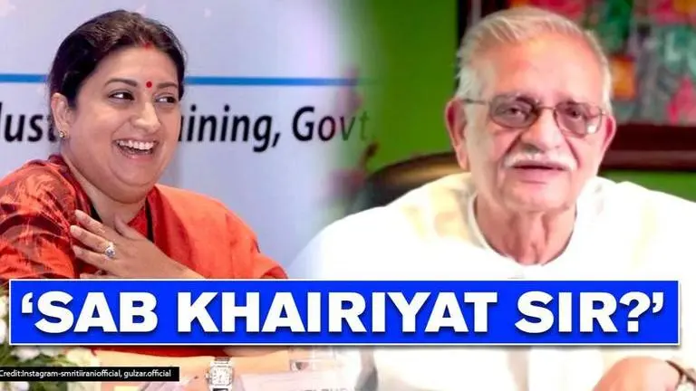 Smriti Irani pens poem to thank lyricist Gulzar who is helping her get over 'Corona blues' Smriti Irani