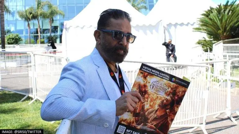 Cannes 2022: Kamal Haasan suits up in blue formals to promote 'Vikram' at French Riviera cannes 2022