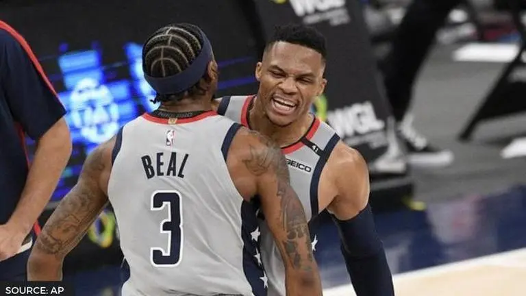 Russell Westbrook, Bradley Beal's clutch 3s ends Wizards' losing streak: WATCH russell westbrook