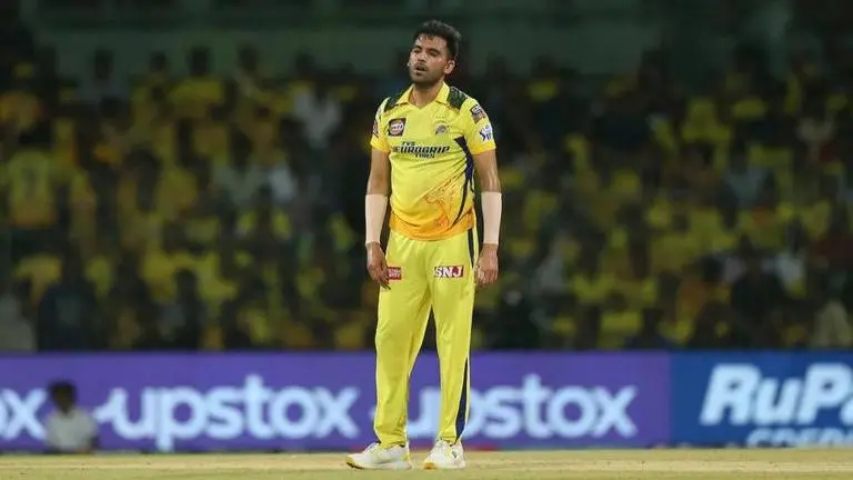 CSK vs SRH: Former India spinner's tweet on Deepak Chahar before IPL match bewilders fans Deepak Chahar in action