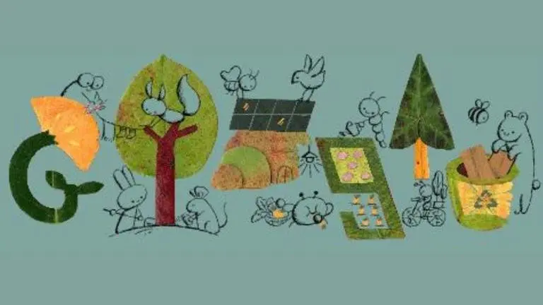 Earth Day 2023: Google Doodle shows individuals working together against climate change Earth Day 2023