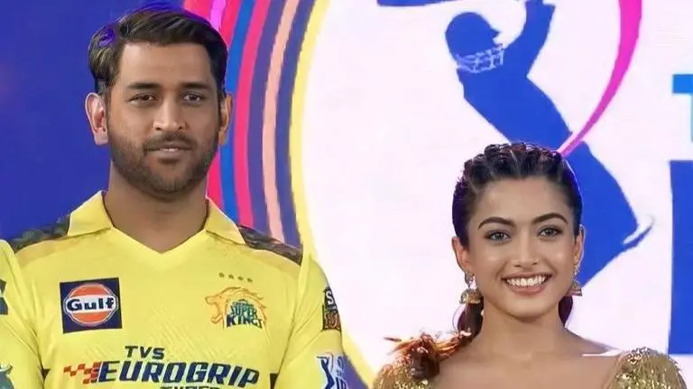 Rashmika Mandanna 'still not over' IPL opening ceremony, shares photo with MS Dhoni rashmika mandanna