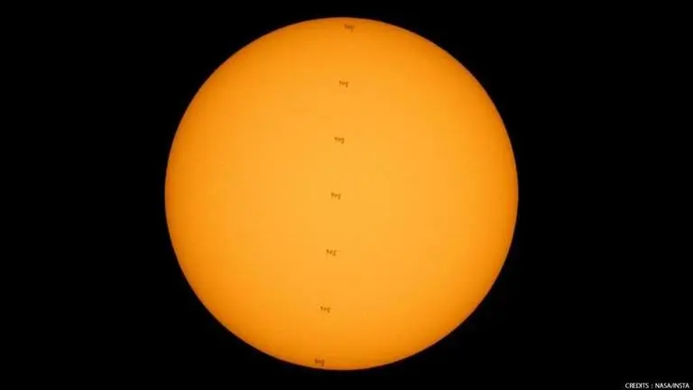 ISS transits the Sun