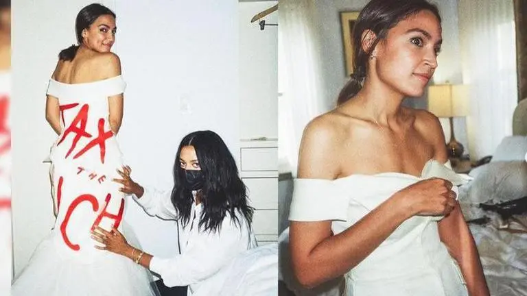 AOC’s 'Tax the Rich' dress designer exposed on tax debt; 15 warrants served: Report Alexandria Ocasio-Cortez