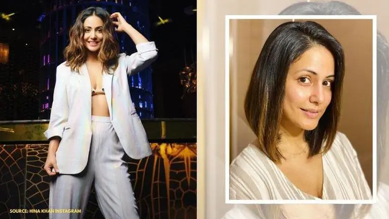 Hina Khan flaunts her new haircut on Instagram; says 'dear stress, goodbye' Hina Khan