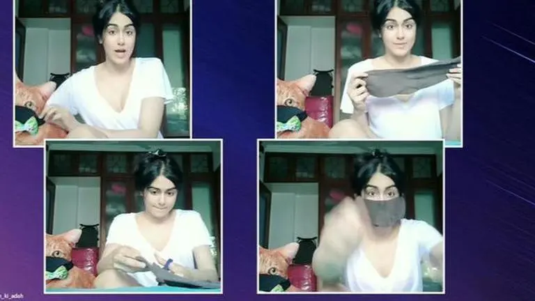 Adah Sharma gives tutorial for homemade masks, urges fans to not step outdoors without one Adah