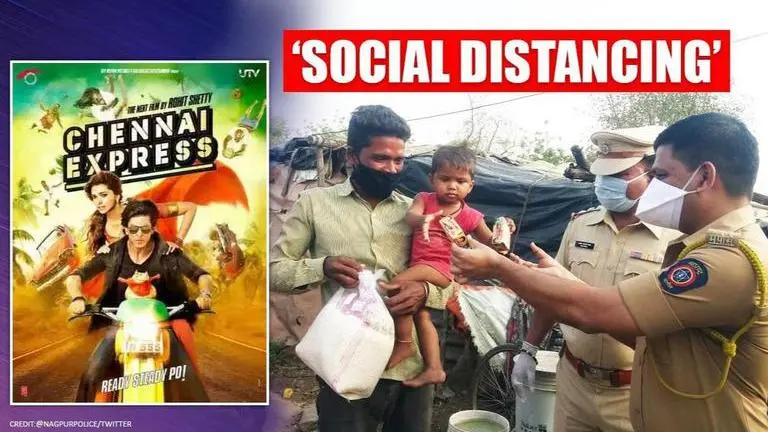 Nagpur Police use still from Chennai Express to encourage social distancing amid lockdown Nagpur Police