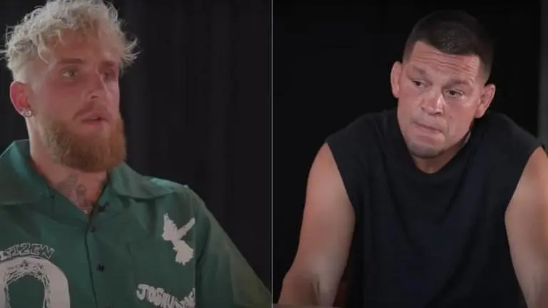 Netizens spot 'scary look' on Jake Paul during face-to-face interview with Nate Diaz Jake Paul
