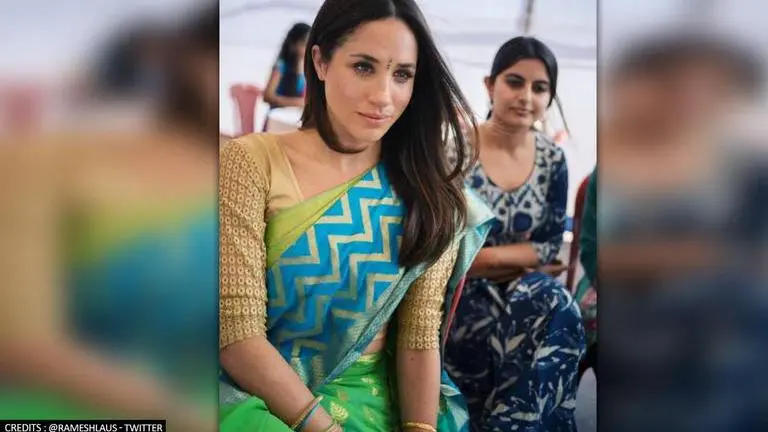 When Meghan Markle sported a saree & red bindi during her visit to India; Read more Meghan Markle