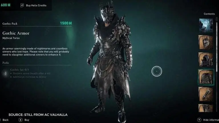 AC Valhalla Gothic Armor Set: Get the new Gothic Armor set with health regen capabilities ac valhalla