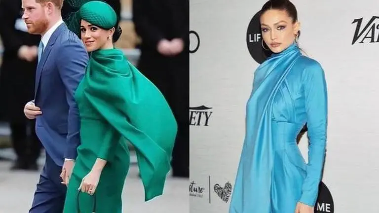 Meghan Markle and Gigi Hadid look stunning in Emilia Wickstead cape outfits Meghan Markle