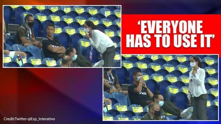 Cristiano Ronaldo asked to wear face mask during Portugal vs Croatia ...